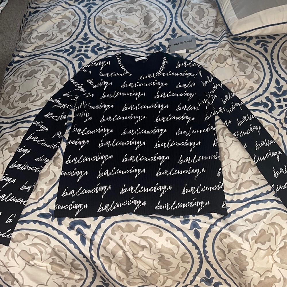Balenciaga Scribble Logo Sweater